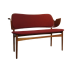 Rare Teak And Oak Bench By Arne Hovmand-olsen For <<<brand>>>, Denmark, 1950s thumbnail 1