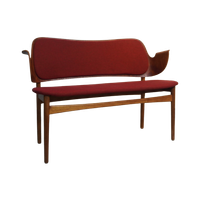 Rare Teak And Oak Bench By Arne Hovmand-olsen For Bramin Denmark, 1950s