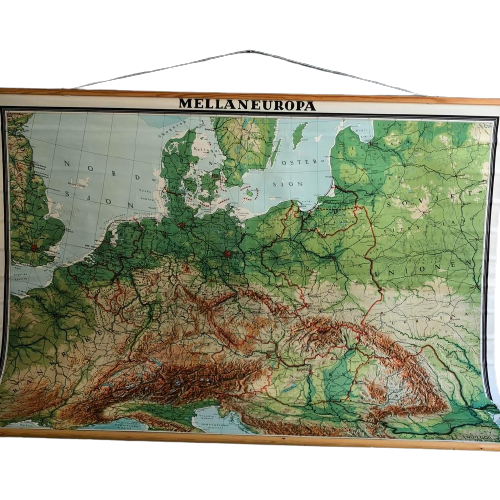 Grote Vintage Landkaart Europa