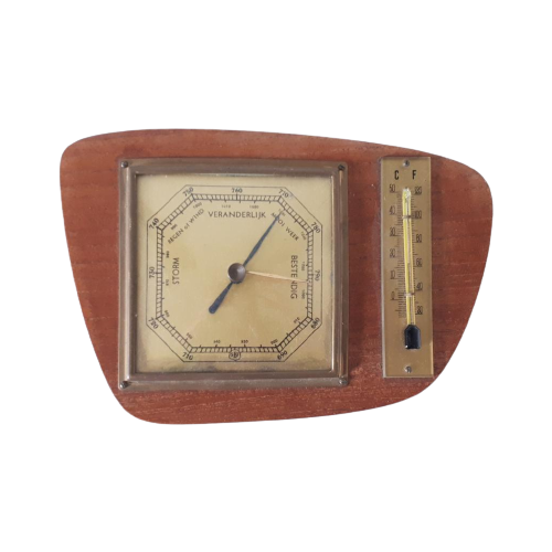 Vintage Barometer Temperatuur Meter Weermeter Atomic Stijl