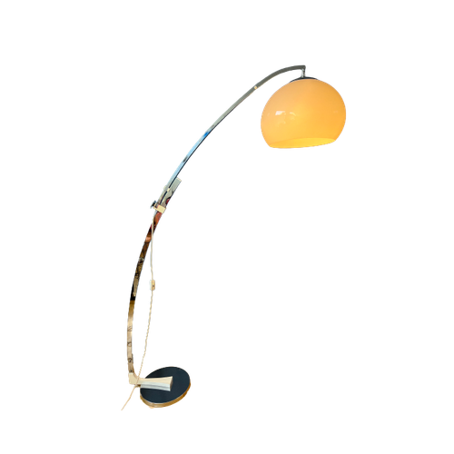 Vintage Sölken Leuchten Space Age Boogvloerlamp | Moderne Paddestoel Staande Lamp Uit Het Midden