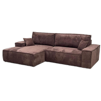 !!Actie!! Naduvi Hoekbank Galine New Links Bruin