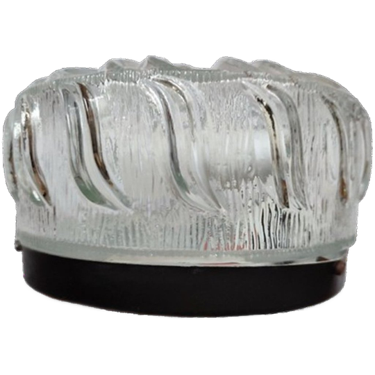 Vintage Plafondlamp Plafonnière Wandlamp Glas Organisch 1