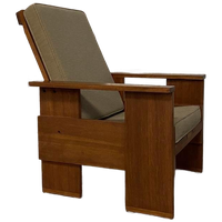 Vintage Kratstoel, Stoel. Design Rietveld. Amsterdamse School.