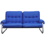 Chrome Tubular Frame Two-seater Sofa, 1970s thumbnail 1