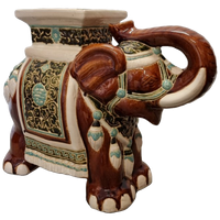 Vintage Keramiek Olifant Plantentafel