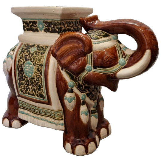Vintage Keramiek Olifant Plantentafel 1