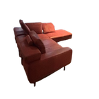 Design Leren Hoekbank Rood – Topkwaliteit, 2 Jaar Oud thumbnail 1