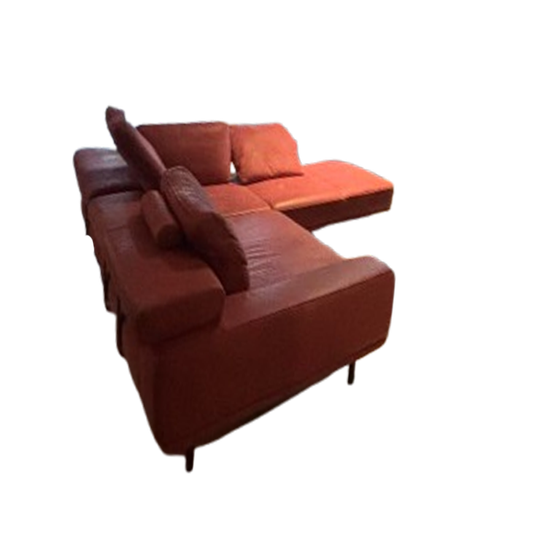 Design Leren Hoekbank Rood – Topkwaliteit, 2 Jaar Oud 1