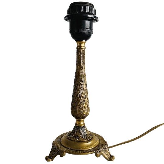 Antieke Art Nouveau Messing Lampenvoet Acanthus 1910’s 1