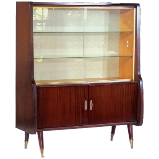 Vintage Art Deco Vitrinekast, 1960s 1