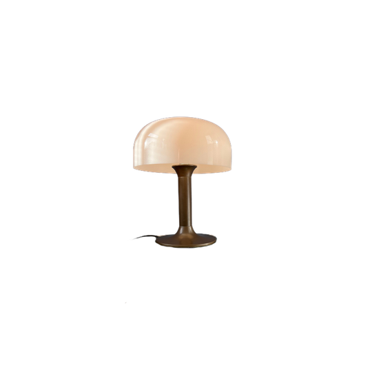 Bruine En Witte Space Age Mid Century Mushroom Tafellamp 1