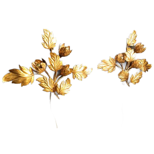 Pair Of Vintage Leaf Wall Lights By Hans Kögl, 1970s 1