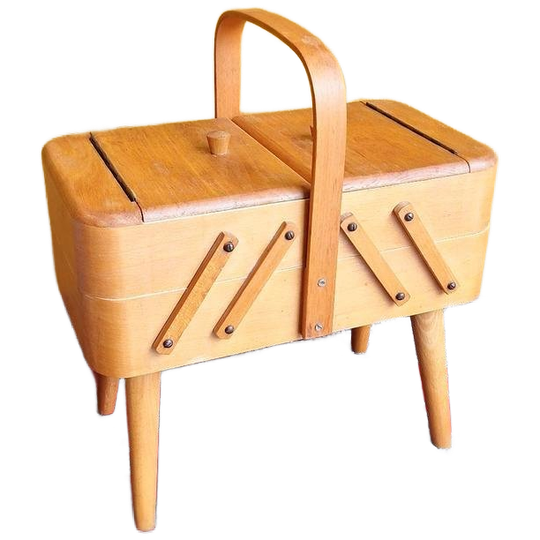 Vintage Harmonica Kastje Handwerk Opbergbox, Sewing Box 1