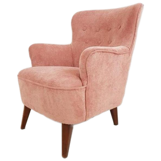 Vintage Roze Artifort Fauteuil Dames | Theo Ruth Roze Rib 1