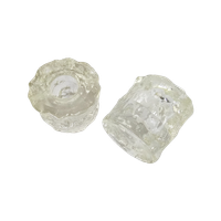 Scandinavisch Design - Geometrisch Patroon - Kandelaars (2) - Glas - 60'S