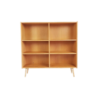 Vintage Eiken Deense Boekenkast | Oak Veneer Danish Kastje
