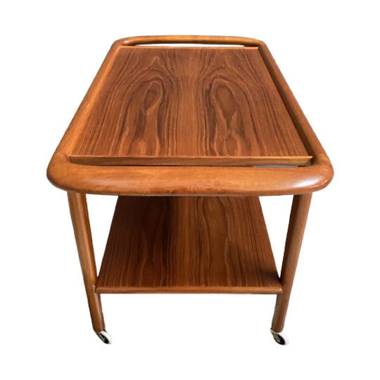 Teak Serving Trolley By Niels Otto Moller Denmark 1960s Old Store Stock 1