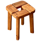 Pine Stool By Olof Ottelin, Finland 1960 thumbnail 1
