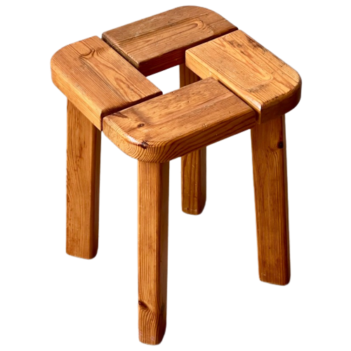 Pine Stool By Olof Ottelin, Finland 1960