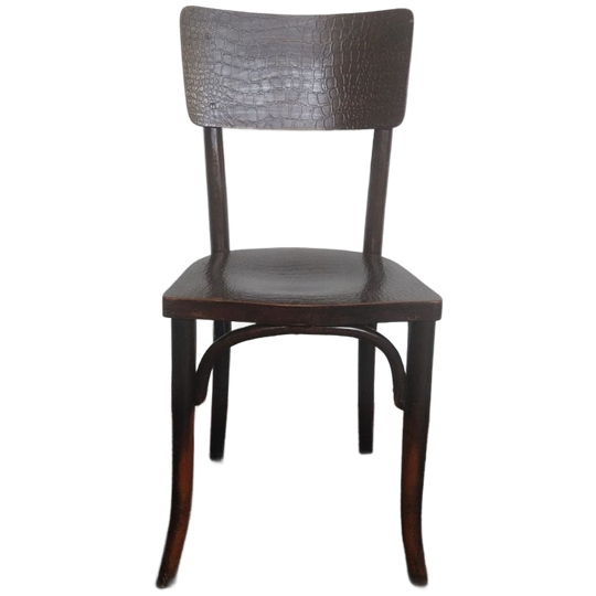 Thonet Stoel Met Krokodil Print 1