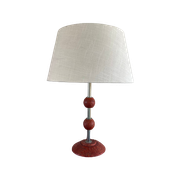 Vintage Design Tafellamp, Metaal Met Chamotte / Berkenbast Keramiek / , Jaren 60-70 Keramische La