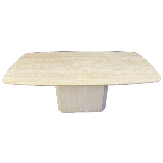 Vintage Travertine Dining Table, 1970s 1