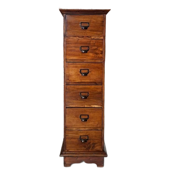 Teakhouten Ladenkast, Apothekerskast, Archiefkast 1
