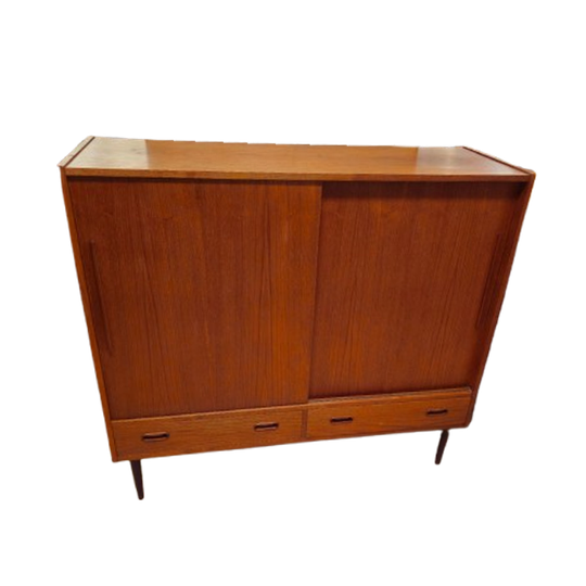 Vintage Deens Highboard Dressoir Teak Kast Kastje 1