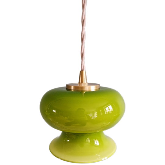 Vintage Groene Opaline Hanglamp Uit De Jaren 1960-70 (8 Beschikbaar) 1