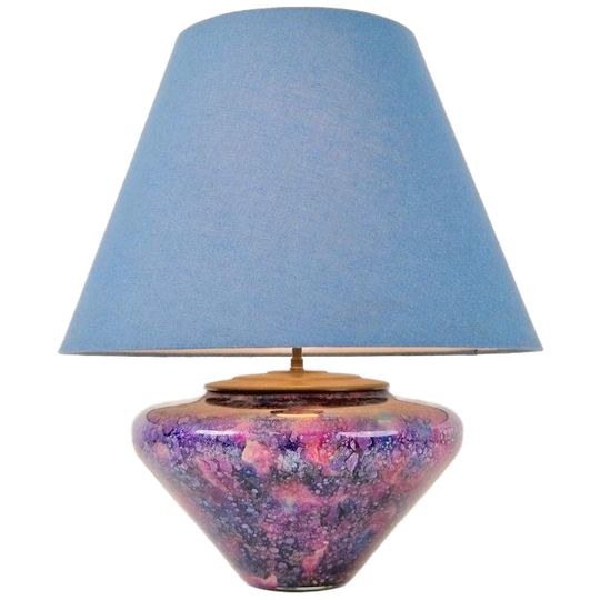 Vintage Tafellamp Glas Unique Realisse A La Main France ‘70 1
