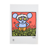 Offset Litho Naar Keith Haring Andy Mouse Iii 19/150 Pop Art