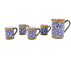 Italian Art Pottery Set From Caltagirone, 1980’s Sicily thumbnail 1