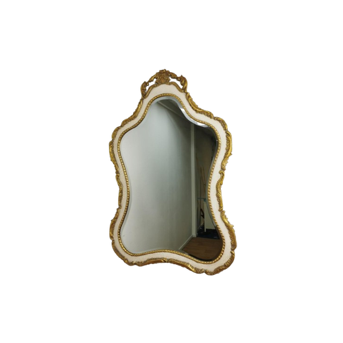 Grote Vintage Barok Brocante Rococo Facet Geslepen Spiegel Schouwspiegel Xl