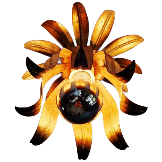 Italiaanse Plafondlamp In Goudkleurig Metaal, 1960-70 1