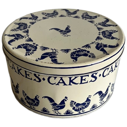 Emma Bridgewater Blue Hen Cake Blik 1
