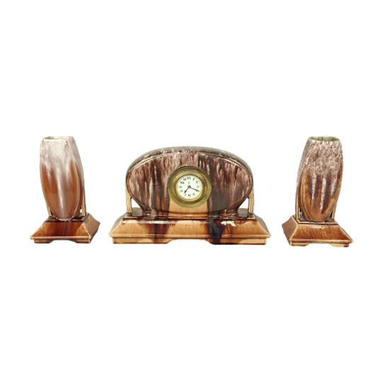 Porseleinen Art Deco Klokstel 1