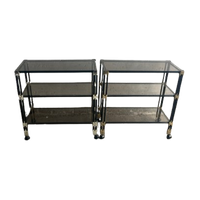 Vintage 1980s Side Table / Bar Cart Trolley
