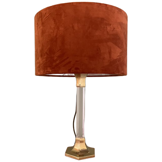 Caravell Design Lamp Plexiglas En Messing 1