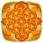 70's Vintage Dienblad Jaren 70 Blikken Dienblad Met Bloemen thumbnail 1