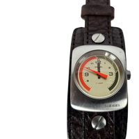 Diesel - Dames Polshorloge - Titanium - Leer - 80'S