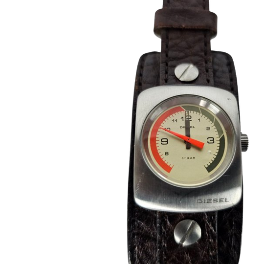Diesel - Dames Polshorloge - Titanium - Leer - 80's 1