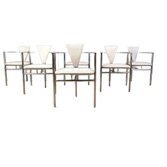Post Modern Dining Chairs By Belgo Chrom, Set Of 6 - 1980s 1