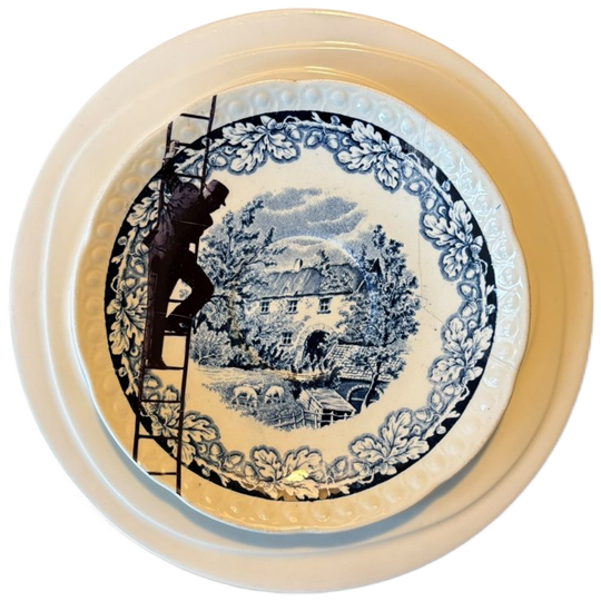 Vintage Wandbord Man Ladder 1