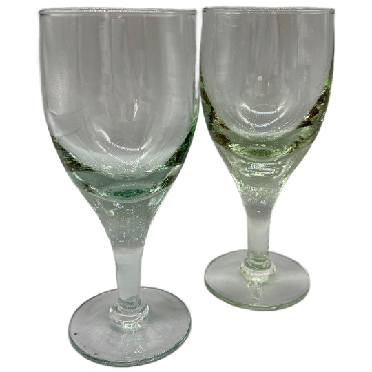 Set Vintage Mondgeblazen Wijnglazen 2 Stuks 1