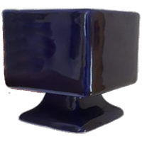 Vintage Bloempotje Bloempot Potje Keramiek Blauw Potje