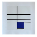 Piet Modrian (1872-1944), Composition With Blue, 1935, Printed In Italy thumbnail 1
