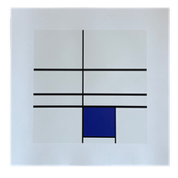 Piet Modrian (1872-1944), Composition With Blue, 1935, Printed In Italy