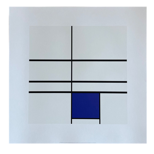 Piet Modrian (1872-1944), Composition With Blue, 1935, Printed In Italy 1