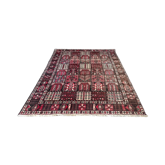 Handgeknoopt Bakhtiari Vloerkleed Wol 200x295cm - Perzisch Tapijt - Bruin Rood Beige - Reliving 1